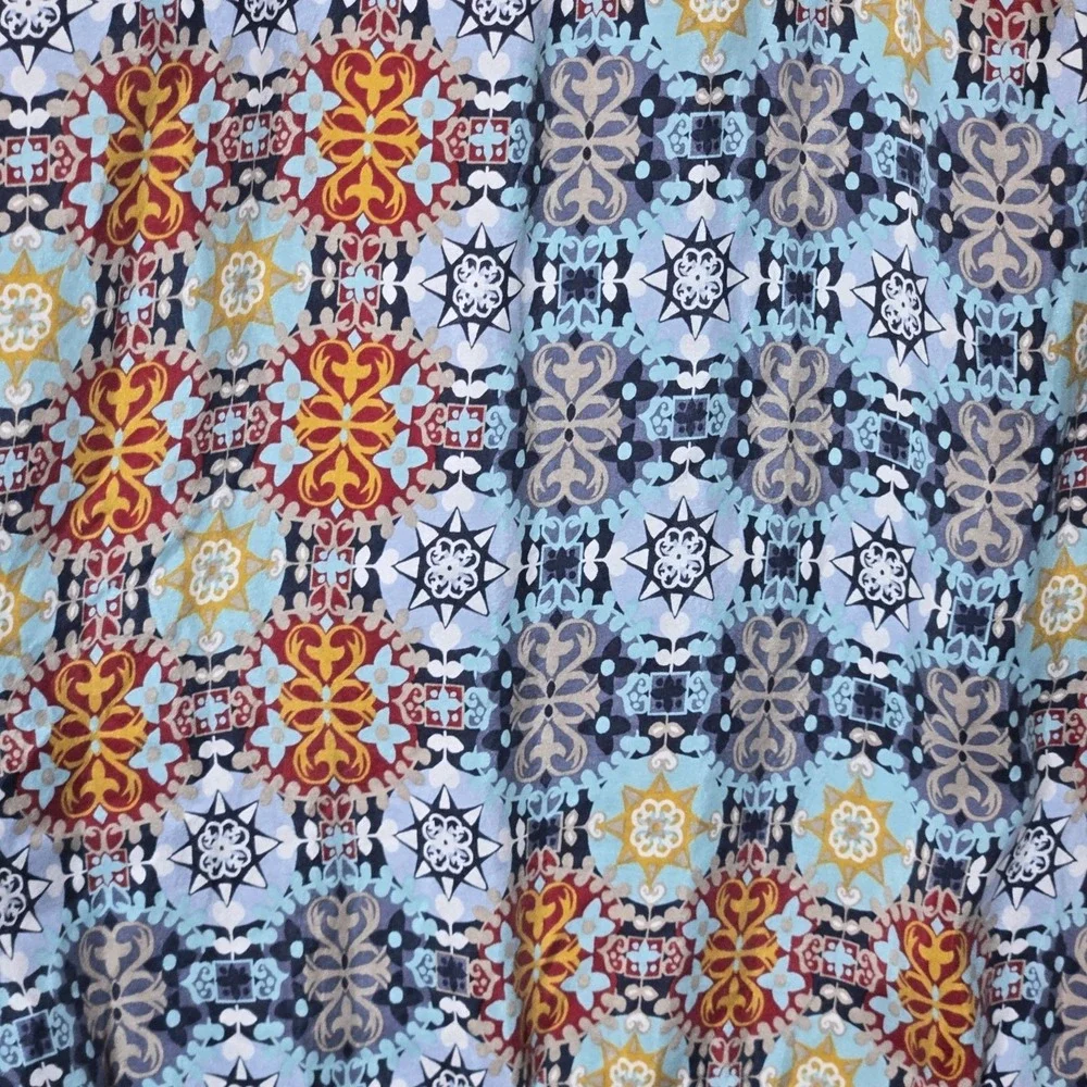 Sundance‎ Silk Long Sleeve Patchwork Blouse Top Multicolor L Fall Artsy Boho